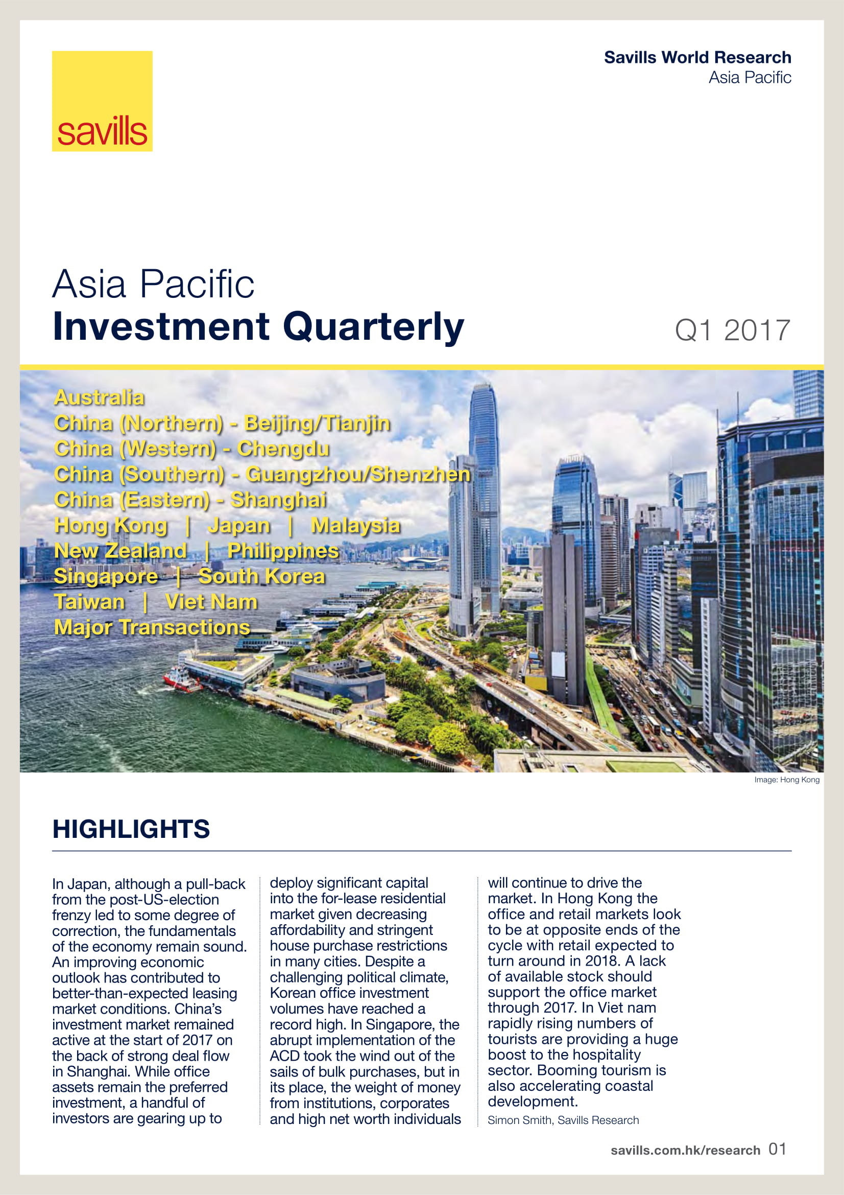 Asia Pacific Investment Quarterly | Q1 2017