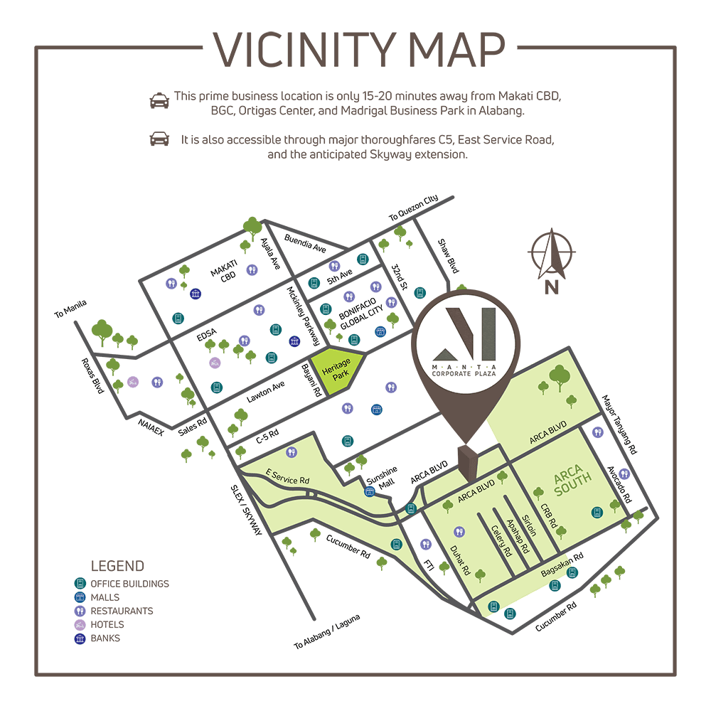Manta Corporate Plaza Vicinity Map